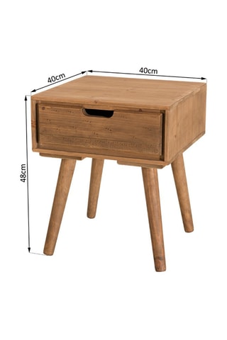 Table de chevet 1 tiroir - Naturel
