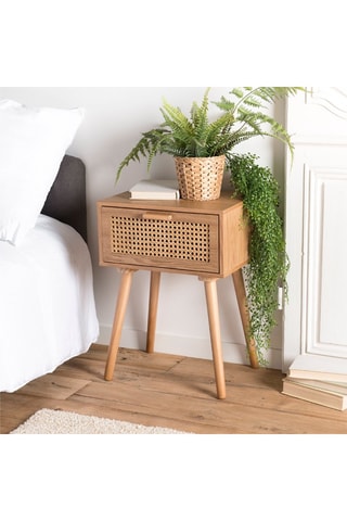 Table de chevet 1 tiroir - Imitation bois