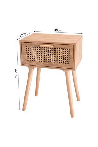 Table de chevet 1 tiroir - Imitation bois