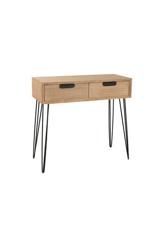 Console 2 tiroirs - Imitation bois