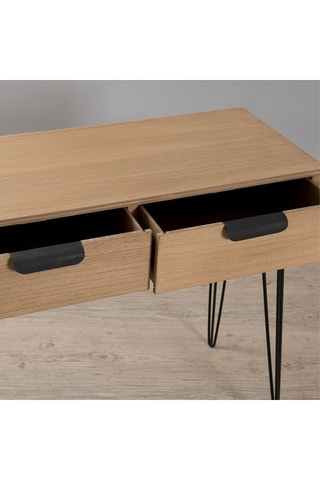 Console 2 tiroirs - Imitation bois