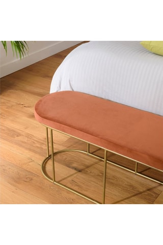 Banc - Orange foncé et doré
