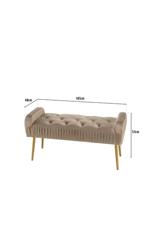 Banc de lit - Taupe