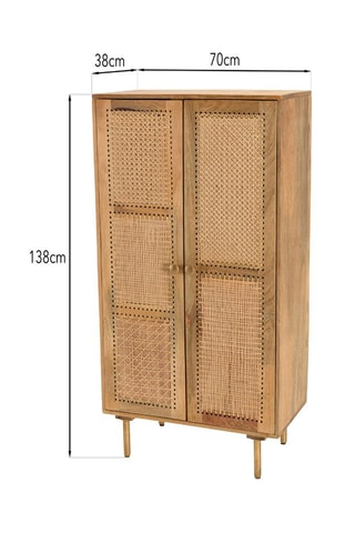 Meuble haut 2 portes Isa - Naturel