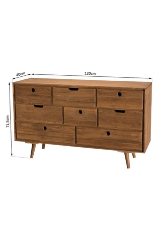 Commode 8 tiroirs - Naturel
