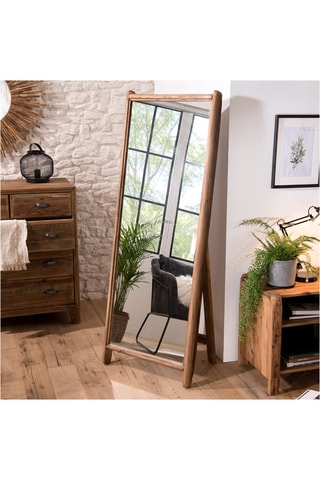 Miroir sur pieds - Naturel