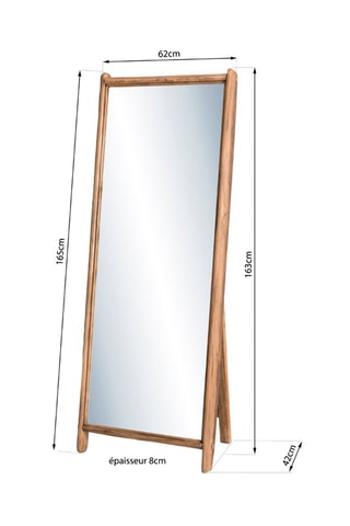 Miroir sur pieds - Naturel
