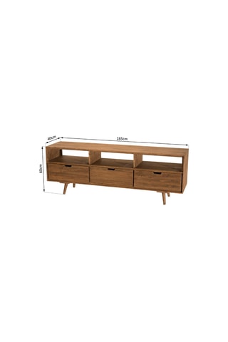 Meuble TV 3 tiroirs - Naturel
