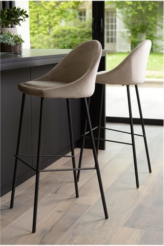 2 tabourets de bar Tom - Taupe