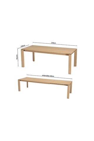 Table extensible - Naturel