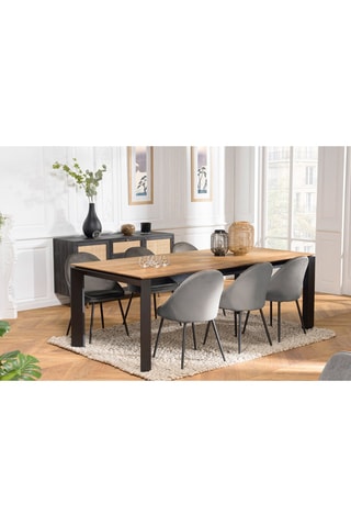 Table extensible Maxence - Naturel et noir