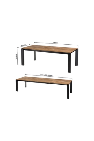 Table extensible Maxence - Naturel et noir