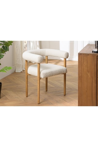 Chaise - Blanc et naturel