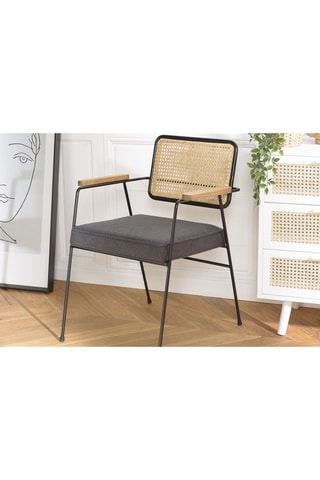 Fauteuil - Gris et naturel