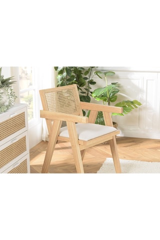 Fauteuil - Naturel et blanc
