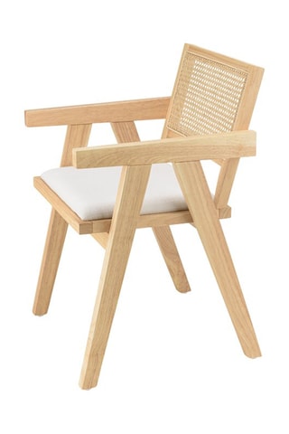 Fauteuil - Naturel et blanc