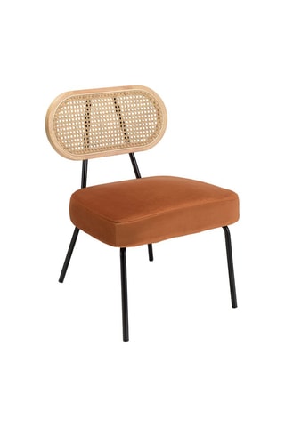 Fauteuil - Naturel, noir et orange