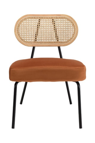 Fauteuil - Naturel, noir et orange