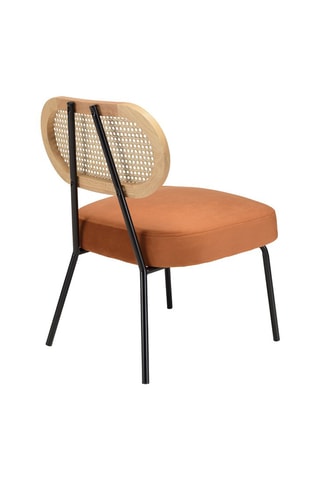 Fauteuil - Naturel, noir et orange
