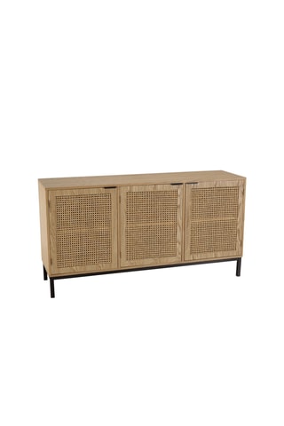 Buffet 3 portes - imitation bois et noir