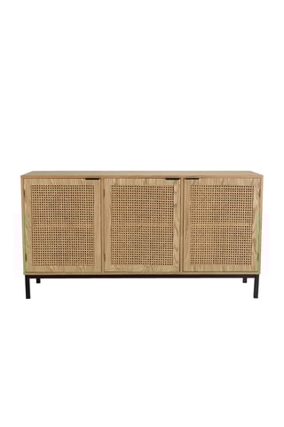 Buffet 3 portes - imitation bois et noir