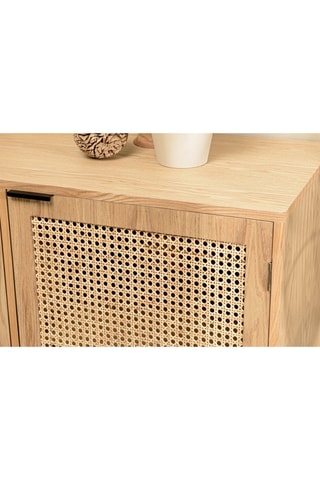 Buffet 3 portes - imitation bois et noir