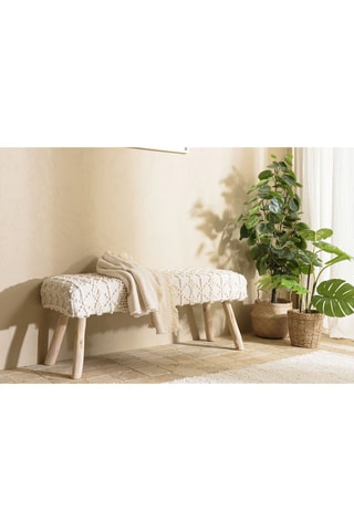 Banc - Beige et naturel