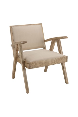 Fauteuil - Beige et naturel
