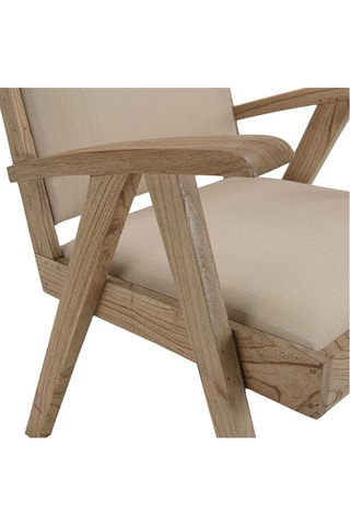 Fauteuil - Beige et naturel