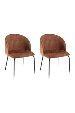 2 chaises Tom - Marron