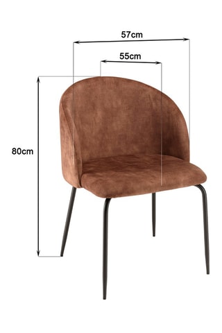 2 chaises Tom - Marron