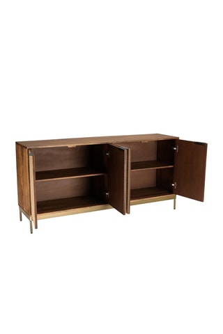 Buffet 4 portes Alix - Crème et marron