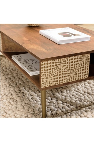 Table basse Alix - Crème et marron