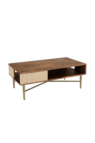 Table basse Alix - Crème et marron