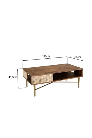 Table basse Alix - Crème et marron
