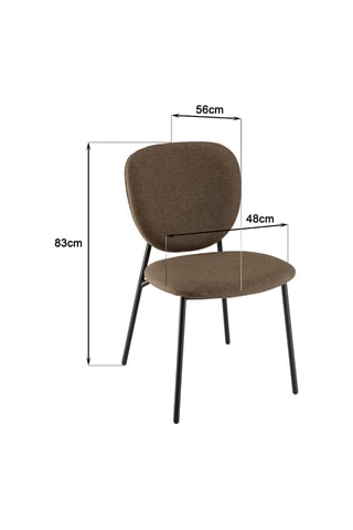 2 chaises Tom - Marron