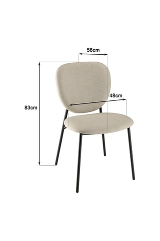 2 chaises Tom - Ecru