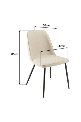 2 chaises Tom - Ecru
