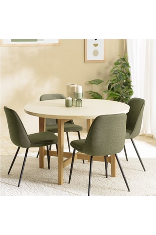Table à manger Grégoire - Beige et naturel