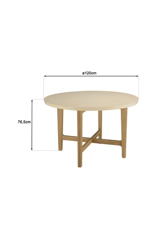 Table à manger Grégoire - Beige et naturel
