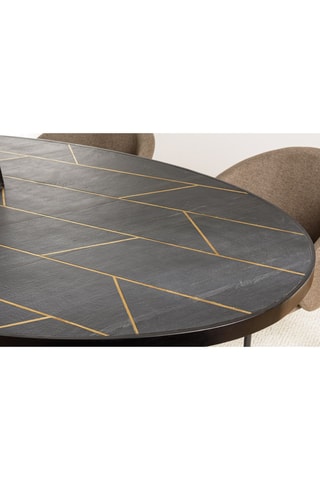Table à manger Basile - Noir et doré