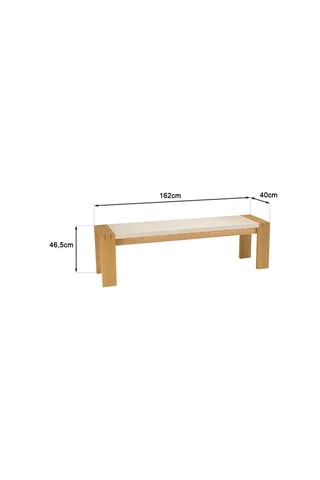 Banc Grégoire - Beige et naturel