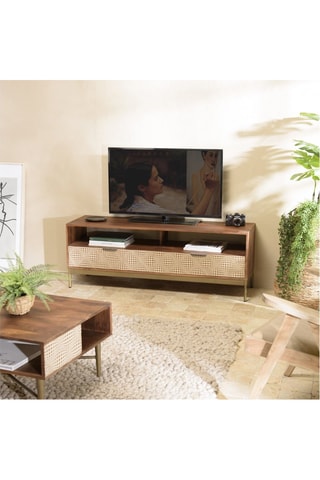 Meuble TV 2 tiroirs Alix - Naturel