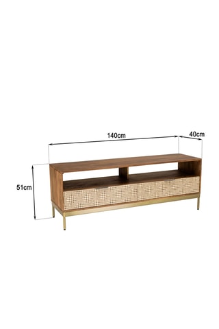Meuble TV 2 tiroirs Alix - Naturel