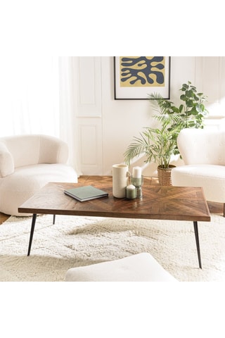Table basse Kiara - Naturel et noir