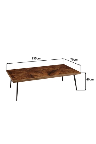Table basse Kiara - Naturel et noir