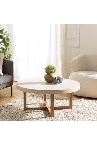 Table basse ronde Dak - Naturel