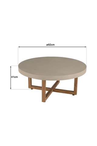 Table basse ronde Dak - Naturel