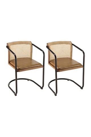 2 fauteuils Marcel - Naturel et noir