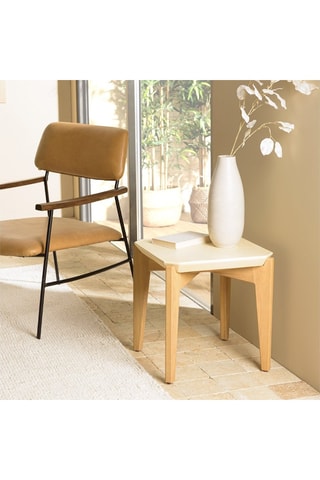 Table d'appoint Grégoire - Beige et naturel